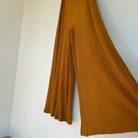 Free People Movement Blissed Out Ribbed Pull On Wide Leg Pants Size Medium - Picture 9 of 16